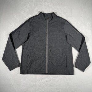 Lululemon Activewear Jacket Men Size XL Gray Vented Underarm Mock Neck Full Zip